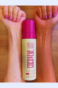 Top-rated self-tanner before and after results 