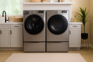 Laundry room with washer and dryer