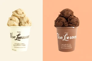 Creamy dairy free ice cream scoop