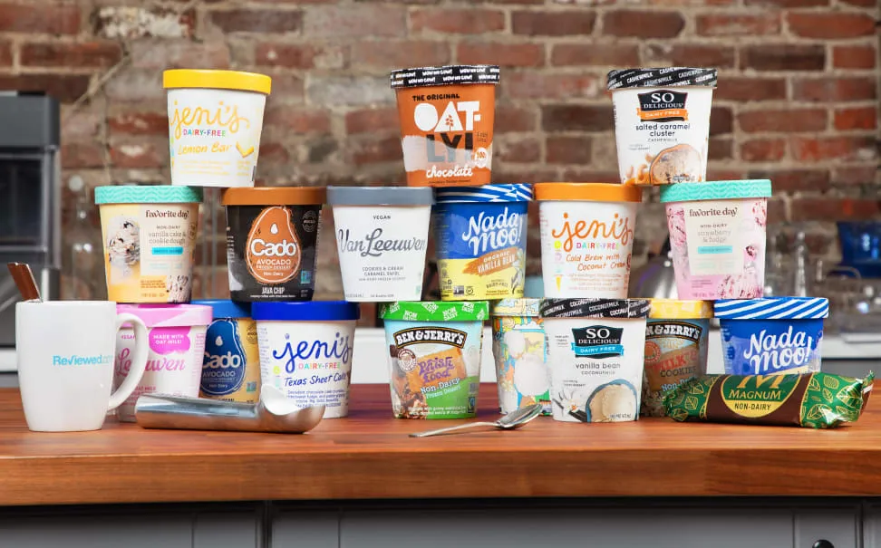 A variety of the best dairy free ice creams