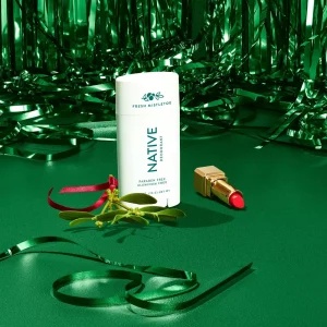  Native Deodorant scents on a green background 