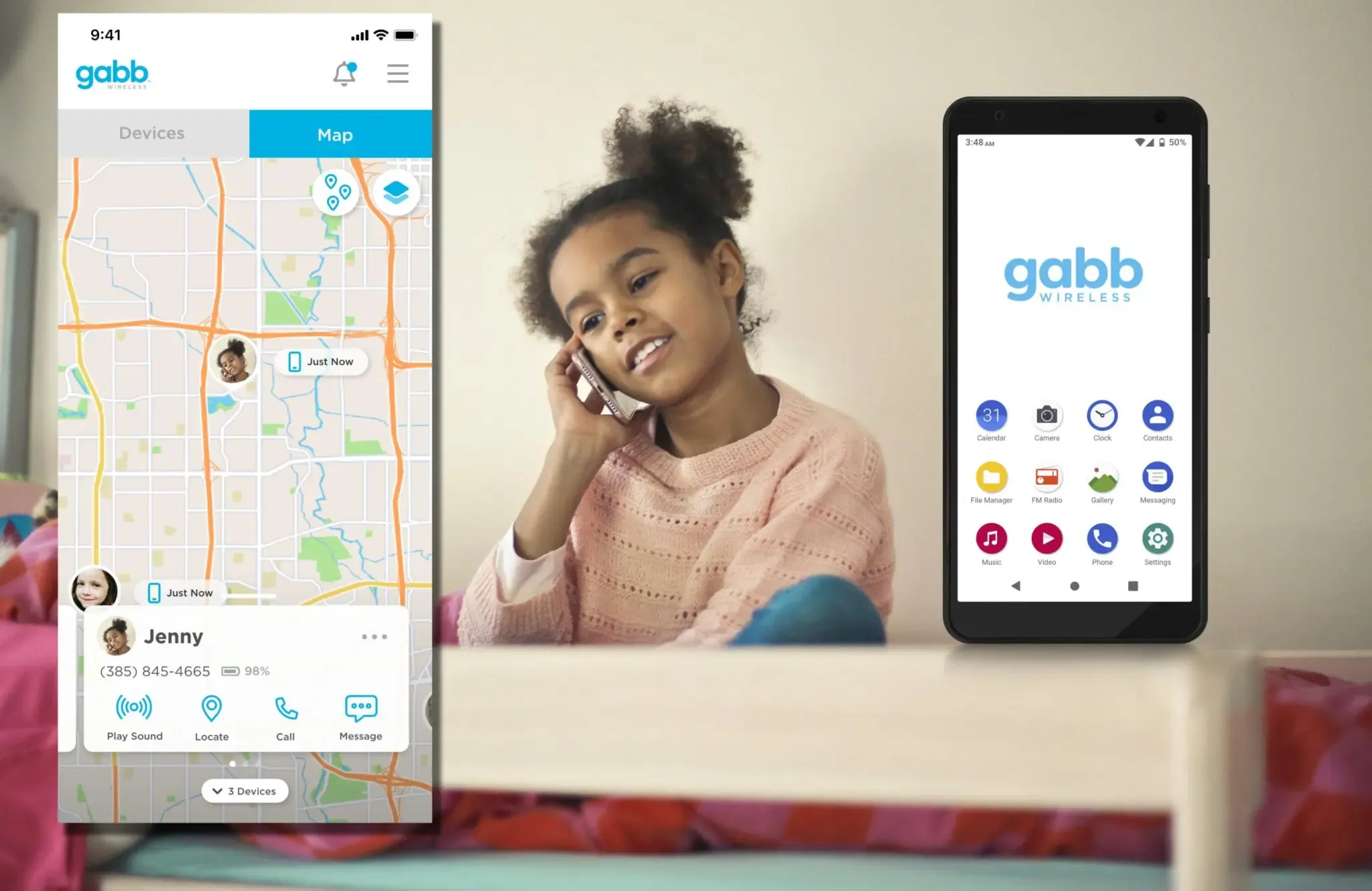 Child holding a Gabb Phone