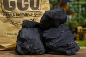 Best charcoal premium hardwood lump charcoal pieces stacked.
