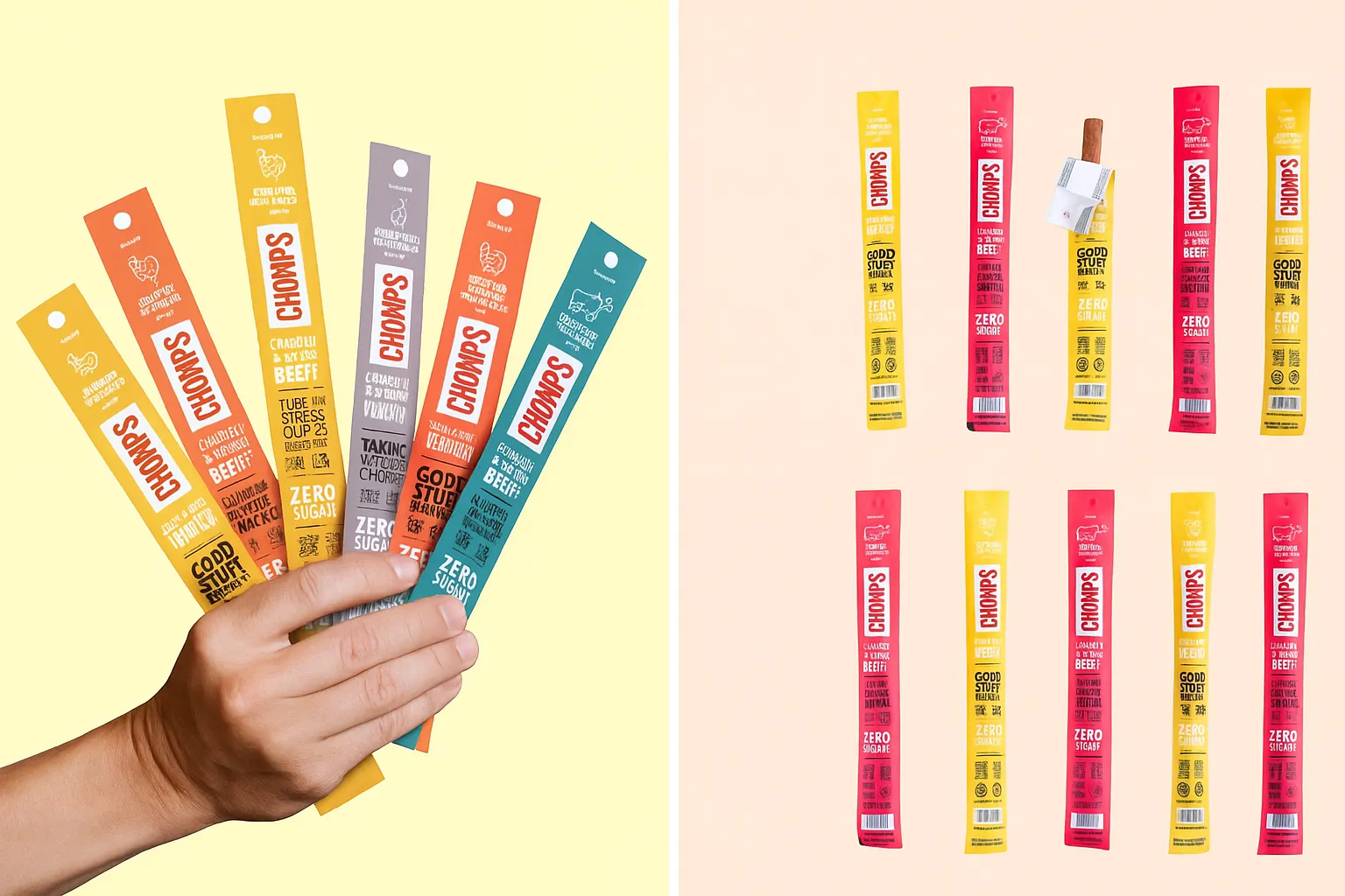 Are Chomps healthy? Meat sticks shown
