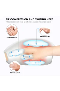 Hand massager with air compression and heat features.