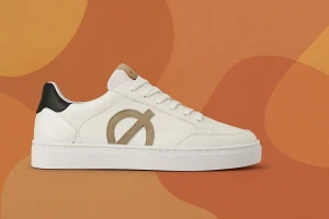 White LOCI sneaker with grey logo
