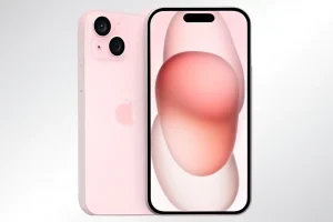 Front and back view of iPhone 15 Plus