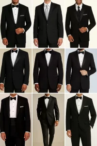 Classic black tuxedo styles for formal events