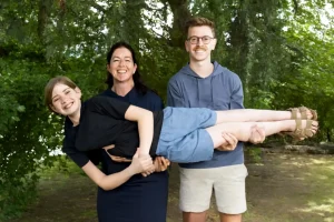 Happy family outdoor moment