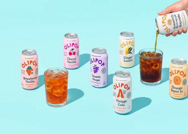 OLIPOP Barbie-Inspired Peach Soda | A New Kind of Prebiotic Cream Soda