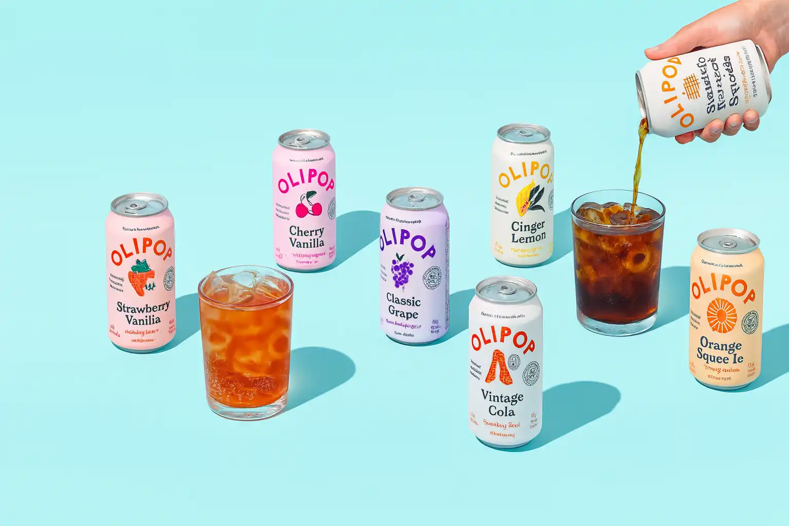 OLIPOP Barbie-Inspired Peach Soda | A New Kind of Prebiotic Cream Soda